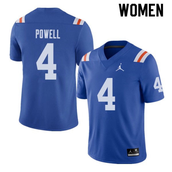 Jordan Brand Women #4 Brandon Powell Florida Gators Throwback Alternate College Football Jerseys